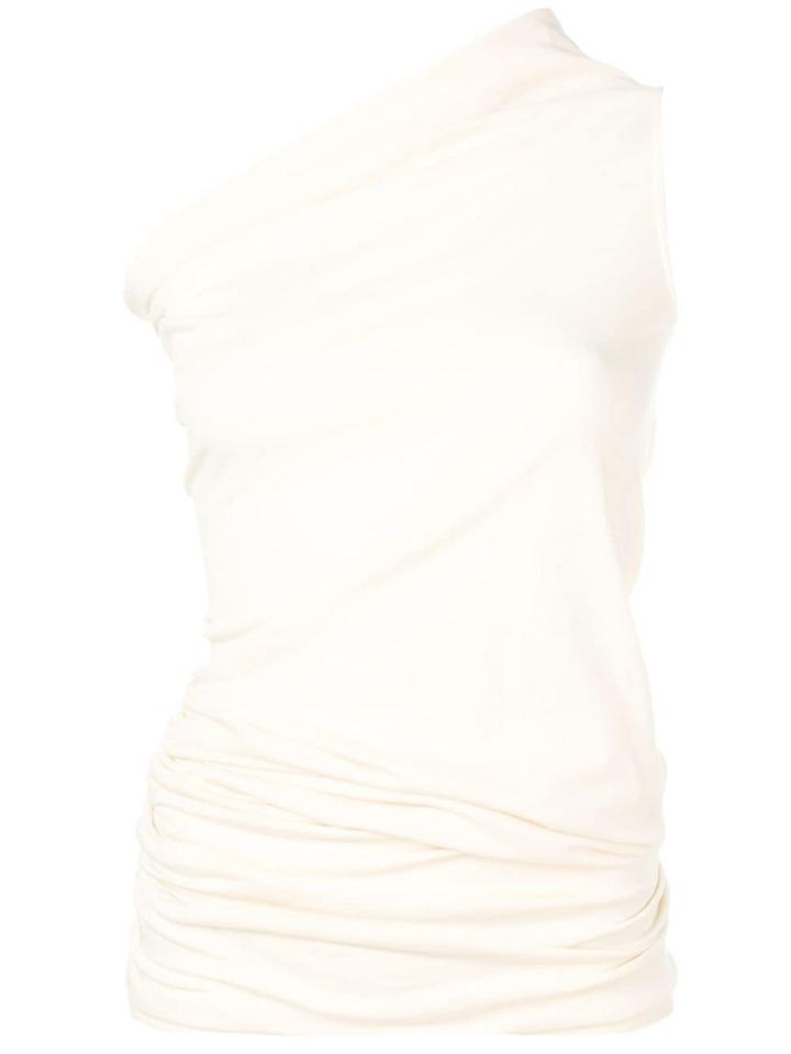 Rick Owens Drkshdw Asymmetric Tank Top - White
