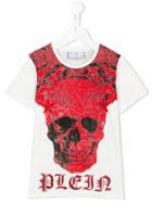 Philipp Plein Kids Skull Print T-shirt, Boy's, Size: 12 Yrs, White