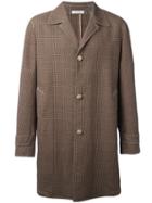 Boglioli Checked Coat, Men's, Size: 48, Brown, Cotton/paper/acetate/cupro