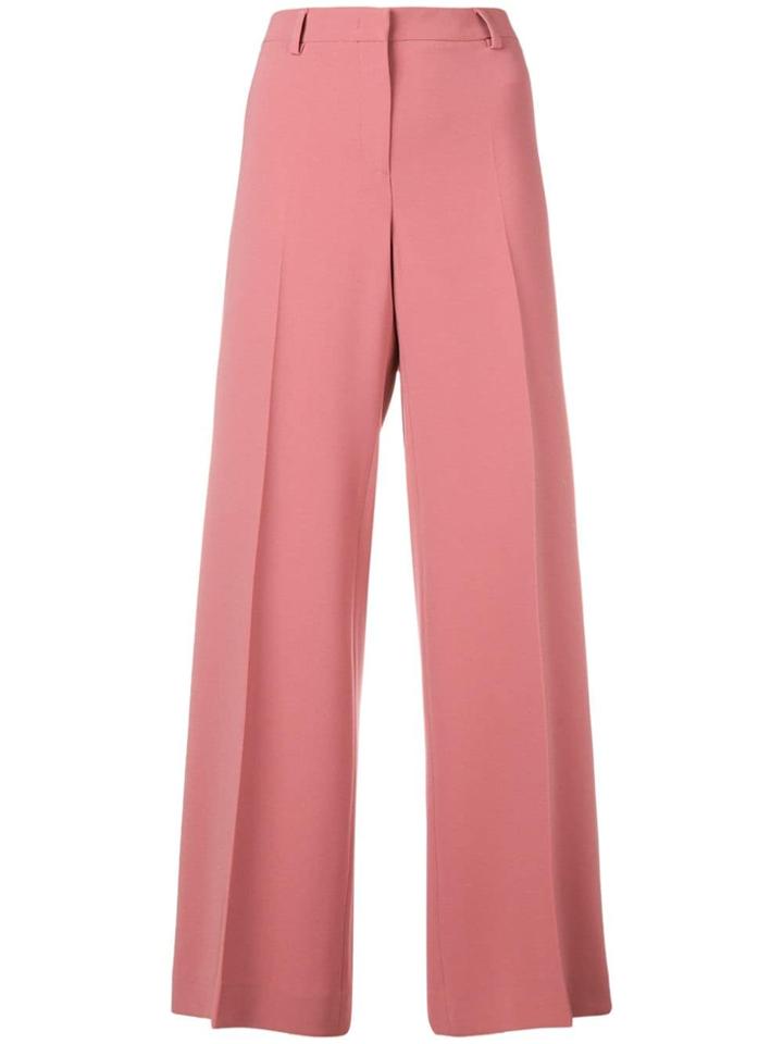 Alberto Biani Creased Palazzo Trousers - Pink & Purple