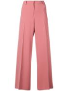 Alberto Biani Creased Palazzo Trousers - Pink & Purple