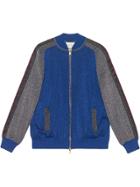 Gucci Bomber In Wool With Lurex - Blue
