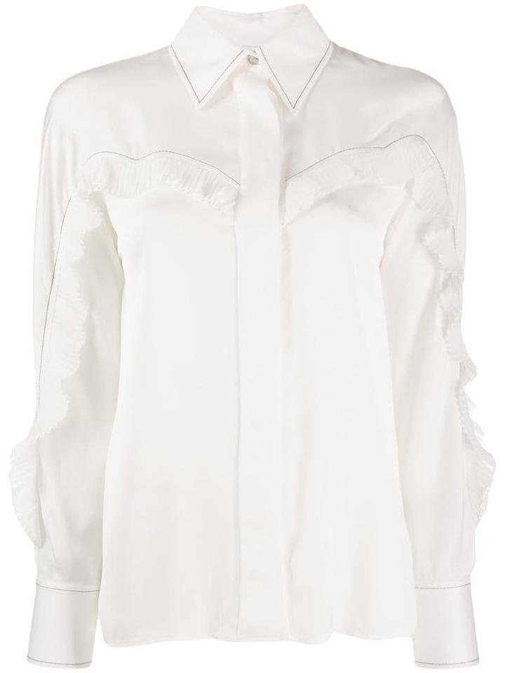 Sandro Paris Pleated Detail Shirt - White