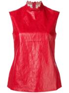 Philosophy Di Lorenzo Serafini Detailed Collar Tank Top - Red