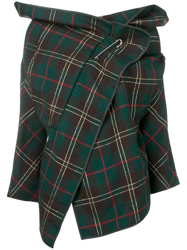 Comme Des Garçons Pre-owned 1999's Plaid Cropped Jacket - Green