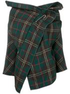 Comme Des Garçons Pre-owned 1999's Plaid Cropped Jacket - Green