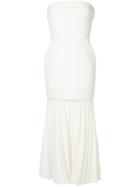 Dion Lee Pleated Strapless Dress - White
