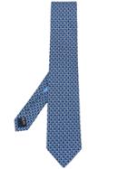 Salvatore Ferragamo Logo Print Tie - Blue