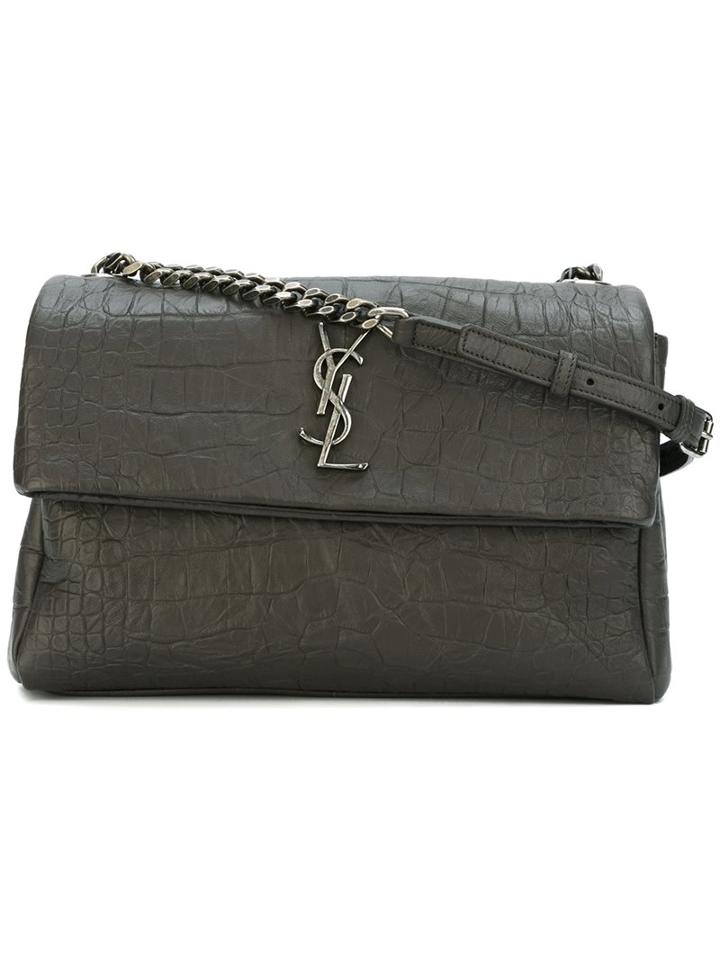 Saint Laurent 'west Hollywood Monogram' Shoulder Bag, Women's, Grey