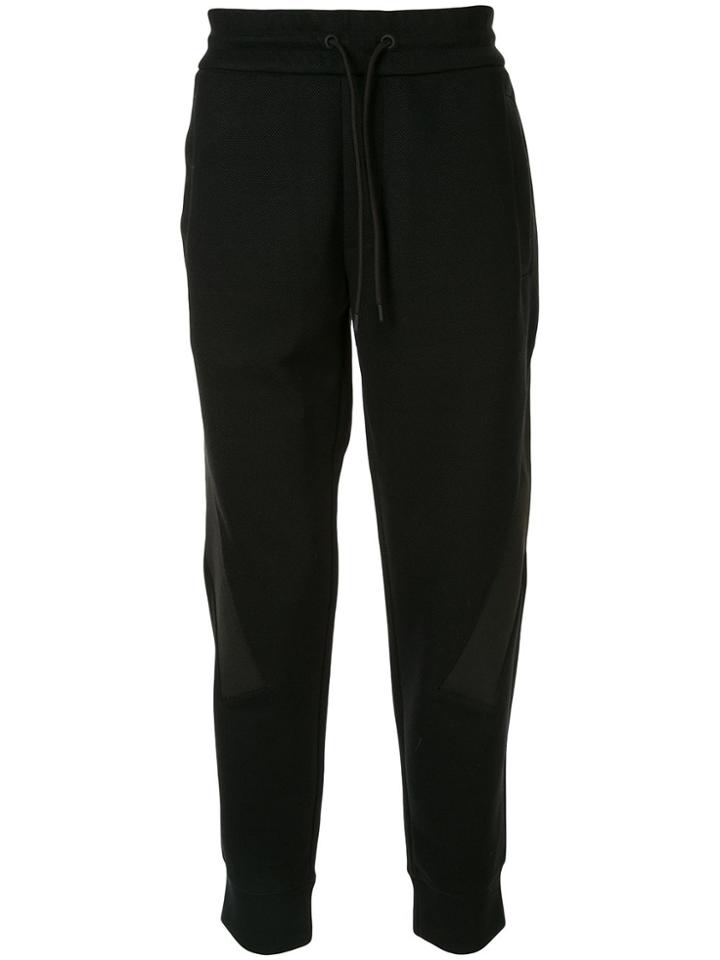 Emporio Armani Jersey Drawstring Trackpants - Black