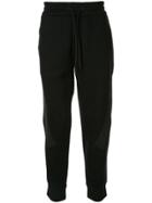 Emporio Armani Jersey Drawstring Trackpants - Black