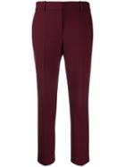 Theory Jetted Crop Trousers - Red