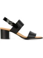 Veronique Branquinho Chunky Heel Sandals, Women's, Size: 37, Black, Calf Leather/bos Taurus/leather