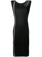 Issey Miyake Striped Midi Dress - Black