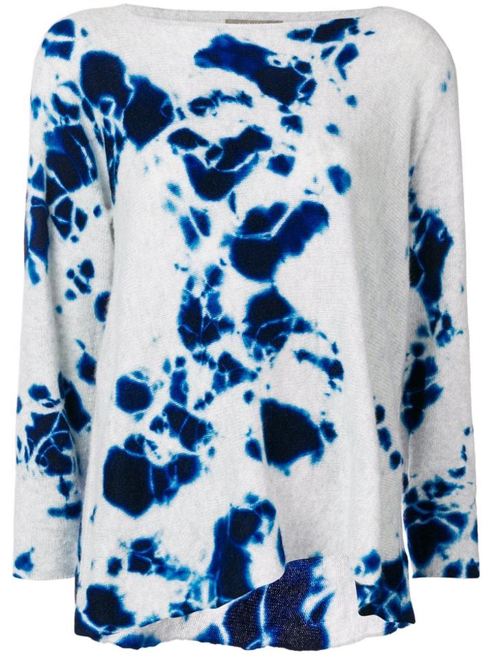 Suzusan Slouchy Tie-dye Sweater - Grey
