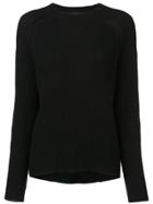 Nili Lotan Ribbed Knit Sweater - Black