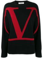 Valentino Vlogo Cashmere Sweater - Black