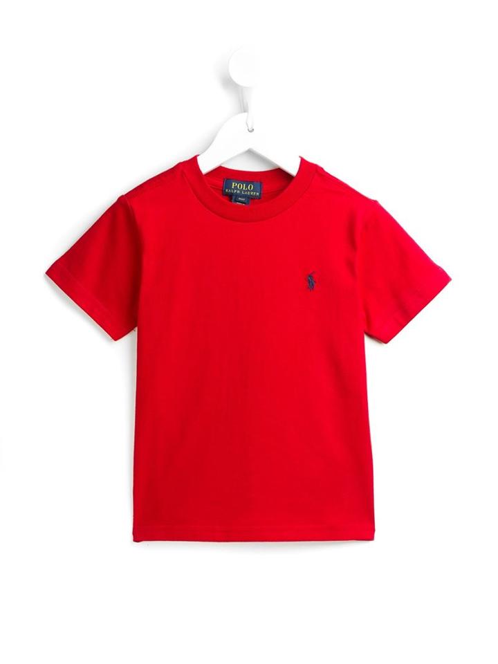 Ralph Lauren Kids Round Neck T-shirt, Boy's, Size: 10 Yrs, Red