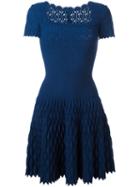 Alaïa Flared Dress, Women's, Size: 40, Blue, Polyester/viscose/polyamide