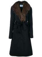 Prada Belted Coat - Black