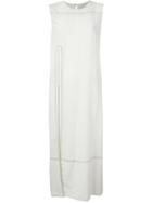 Erika Cavallini Longline Side Slit Top, Women's, Size: 42, Nude/neutrals, Silk