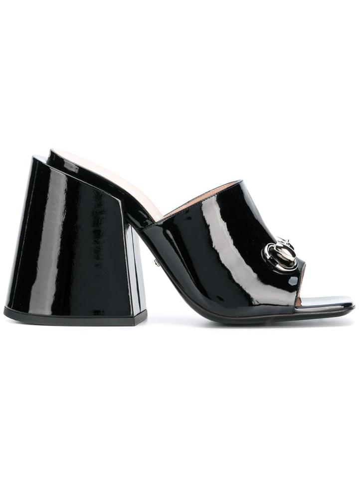 Gucci High-heeled Slides - Black