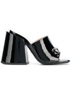 Gucci High-heeled Slides - Black