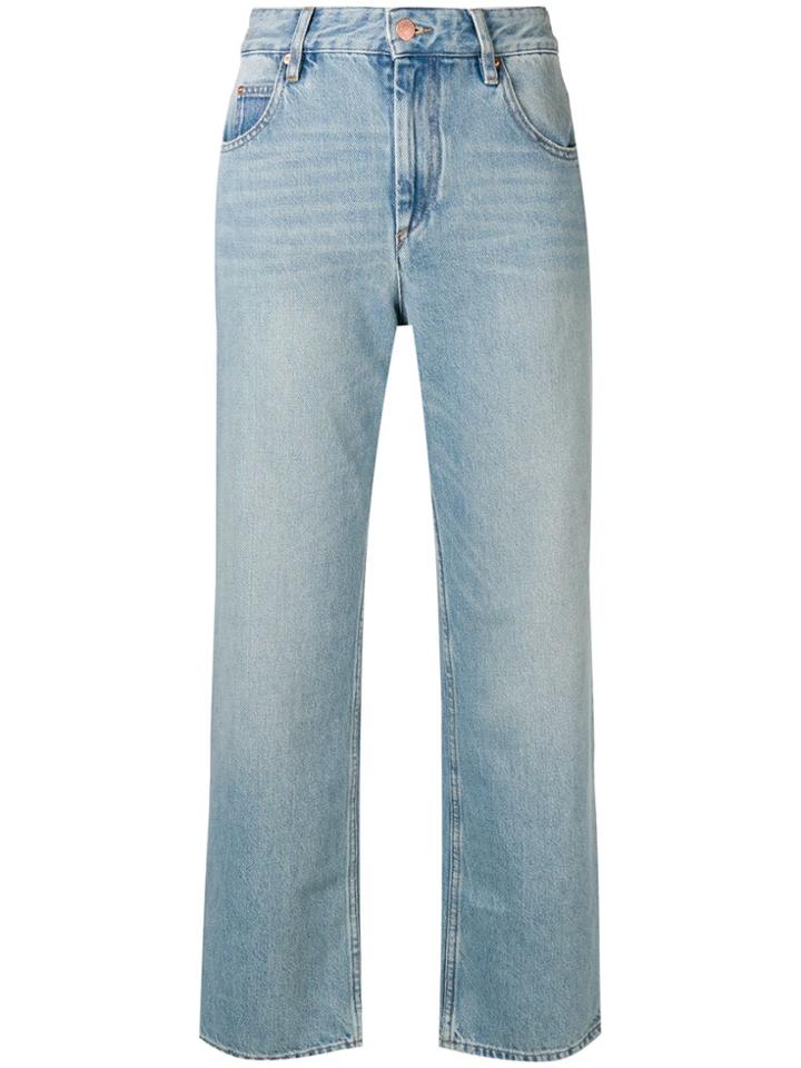 Isabel Marant Étoile Wide Leg Cropped Jeans - Blue