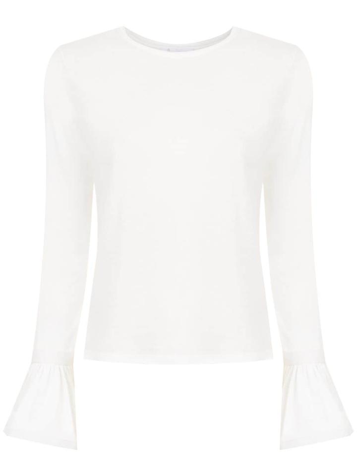 Nk Ruffled Sleeves Blouse - White