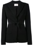 Dorothee Schumacher - Belted Blazer - Women - Polyamide/polyester/spandex/elastane/viscose - 1, Black, Polyamide/polyester/spandex/elastane/viscose