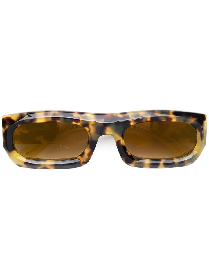 Jacques Marie Mage Christa Rectangular Sunglasses - Brown