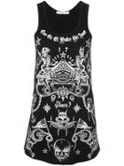 Givenchy - Tattoo Print Vest - Women - Cotton - M, Black, Cotton
