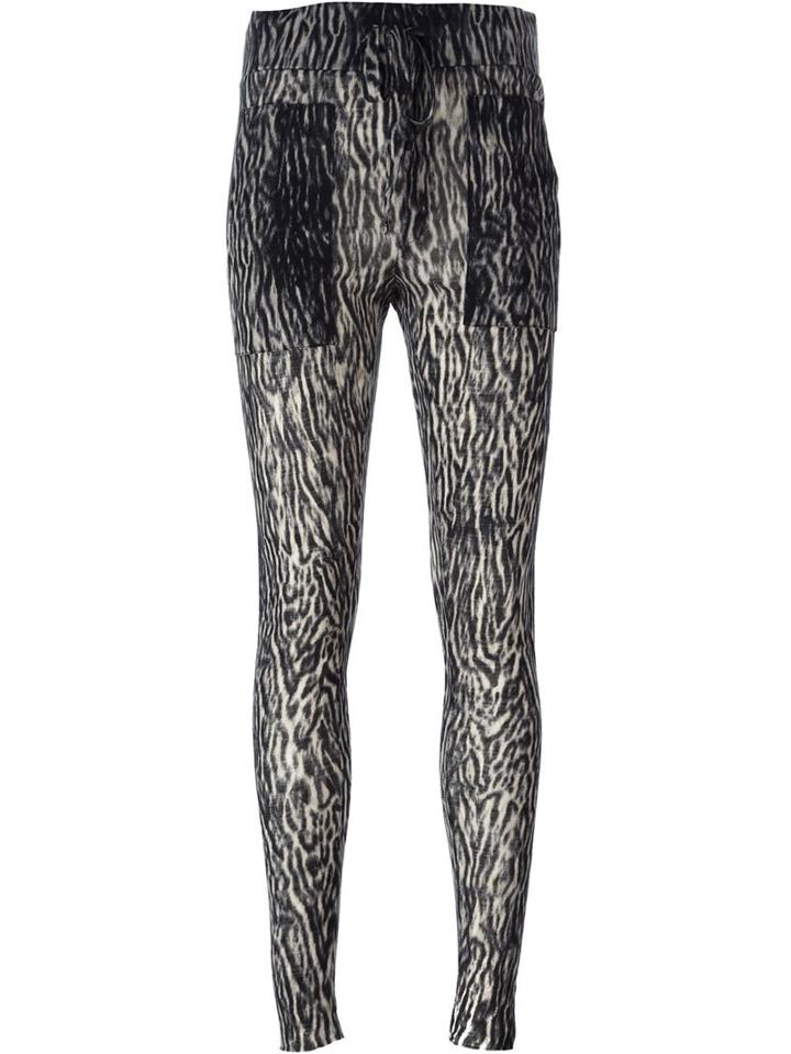 Haider Ackermann Leopard Print Skinny Trousers