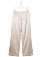 La Stupenderia Metallic Trousers - Gold
