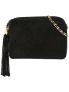 Chanel Vintage Cc Fringe Chain Shoulder Bag - Black