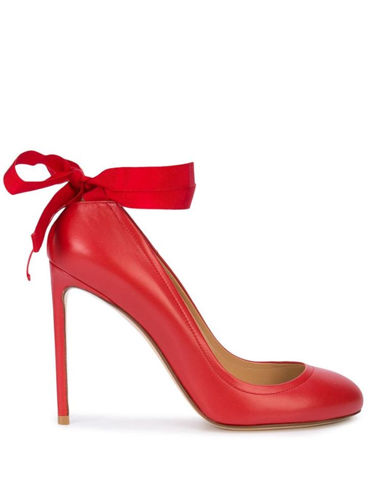 Francesco Russo Bow Tie Pumps - Red