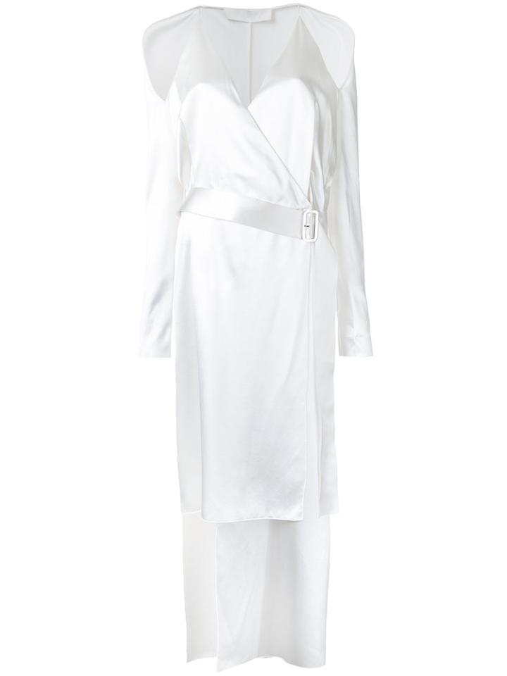 Dion Lee Contour Tie Dress, Women's, Size: 8, White, Silk