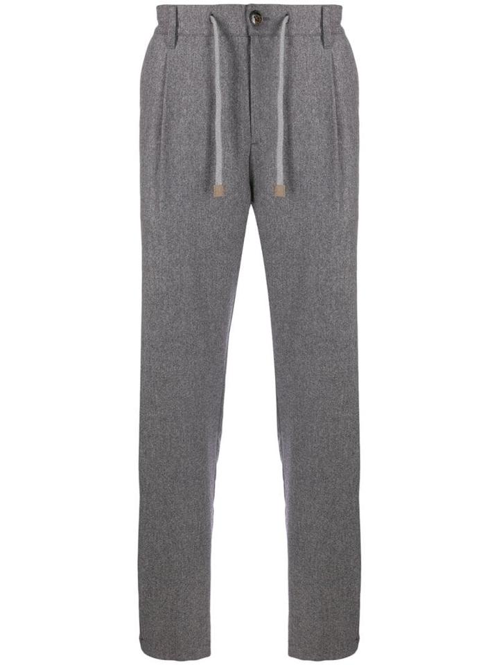 Eleventy Drawstring Straight Trousers - Grey