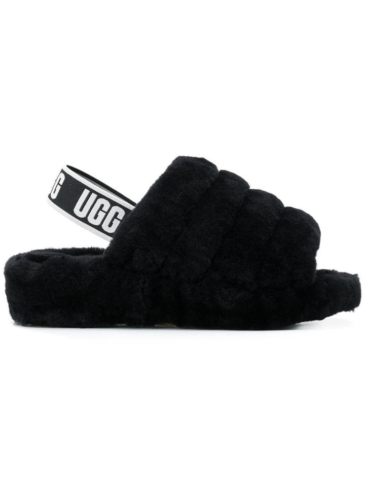 Ugg Australia Fluff Yeah Slingback Sandals - Black