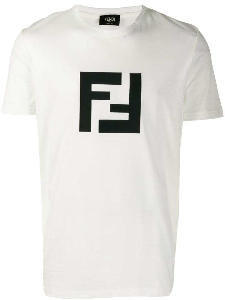 Fendi Ff Logo Patch T-shirt - White