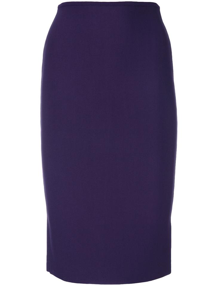 Roland Mouret Fitted Pencil Skirt - Pink & Purple