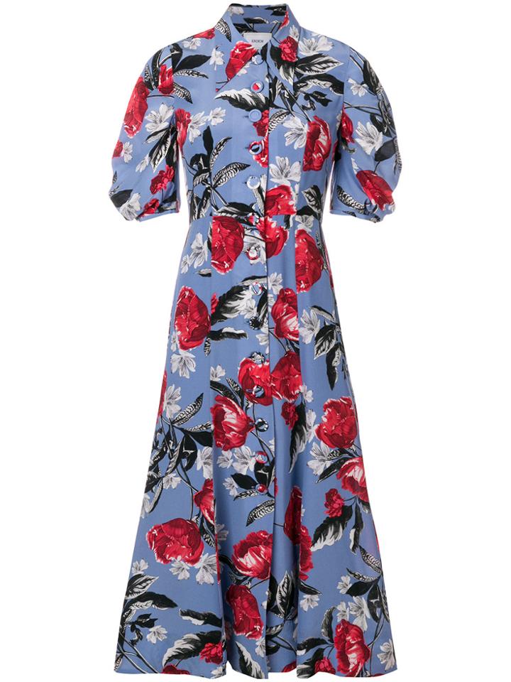 Erdem Floral Print Dress - Blue