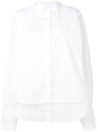 Rokh Oversized Layered Shirt - White