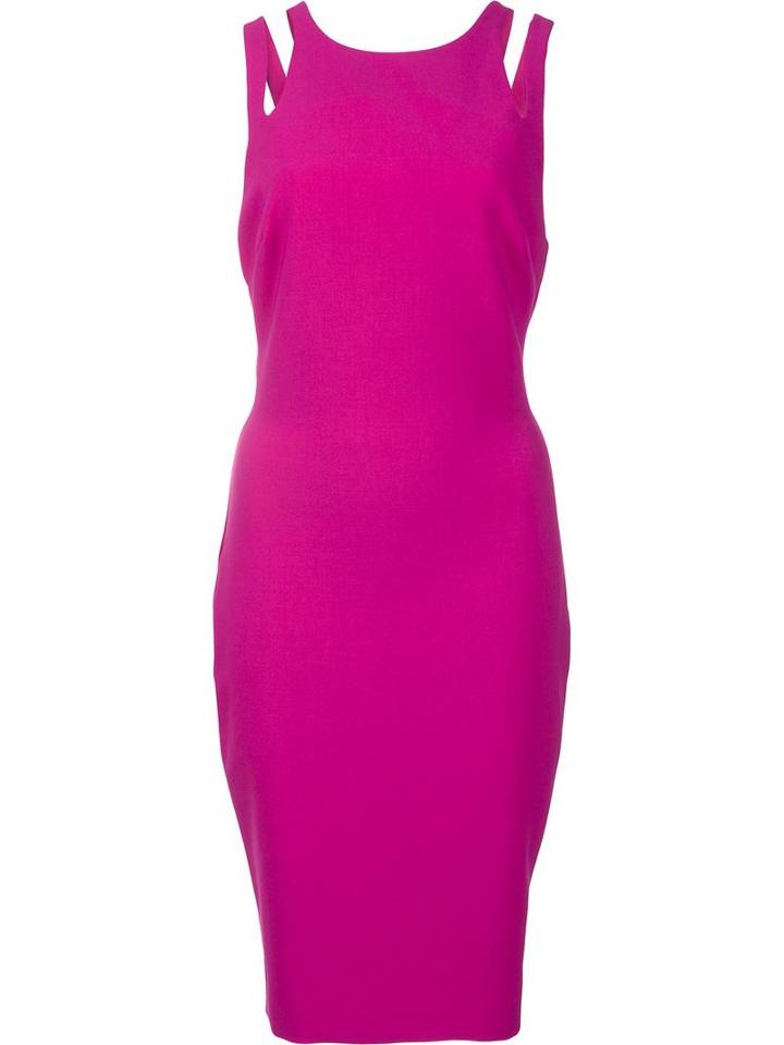 Likely Shoulders Detailing Fitted Dress, Women's, Size: 10, Pink/purple, Polyester/rayon/spandex/elastane