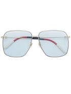 Gucci Eyewear Square Frame Sunglasses - Gold