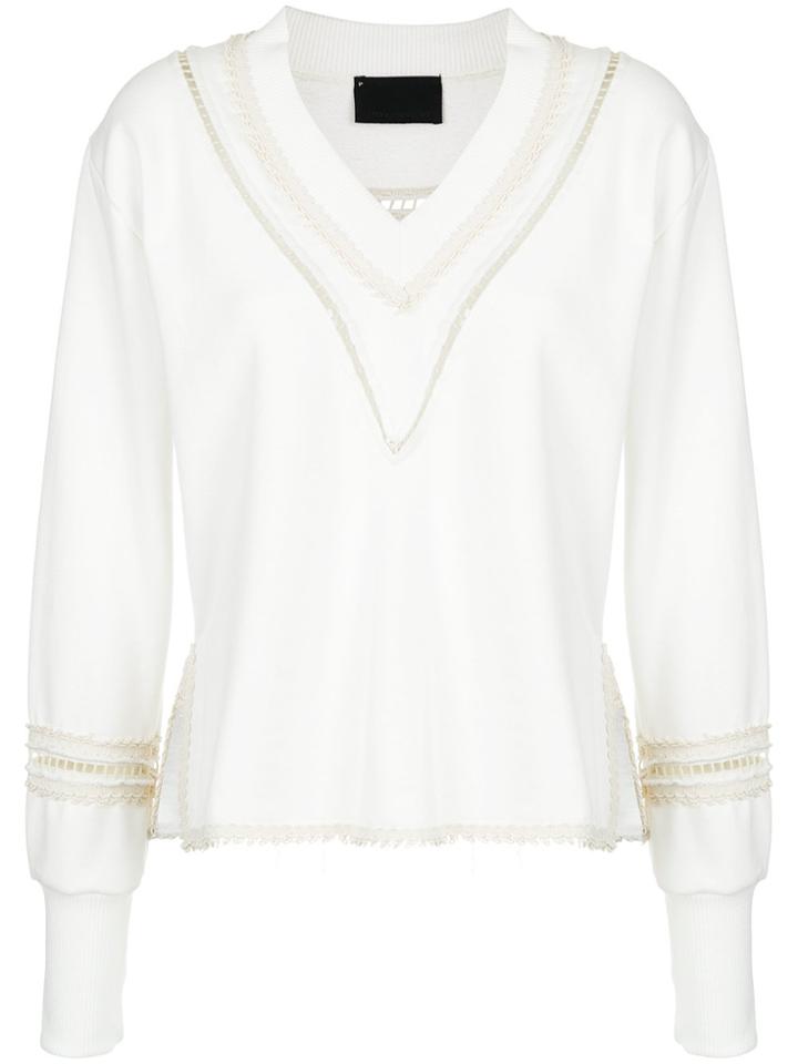 Andrea Bogosian Cut Out Details Sweatshirt - White
