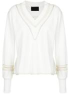 Andrea Bogosian Cut Out Details Sweatshirt - White