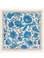 Gucci Silk Carré With Watercolor Flowers - White