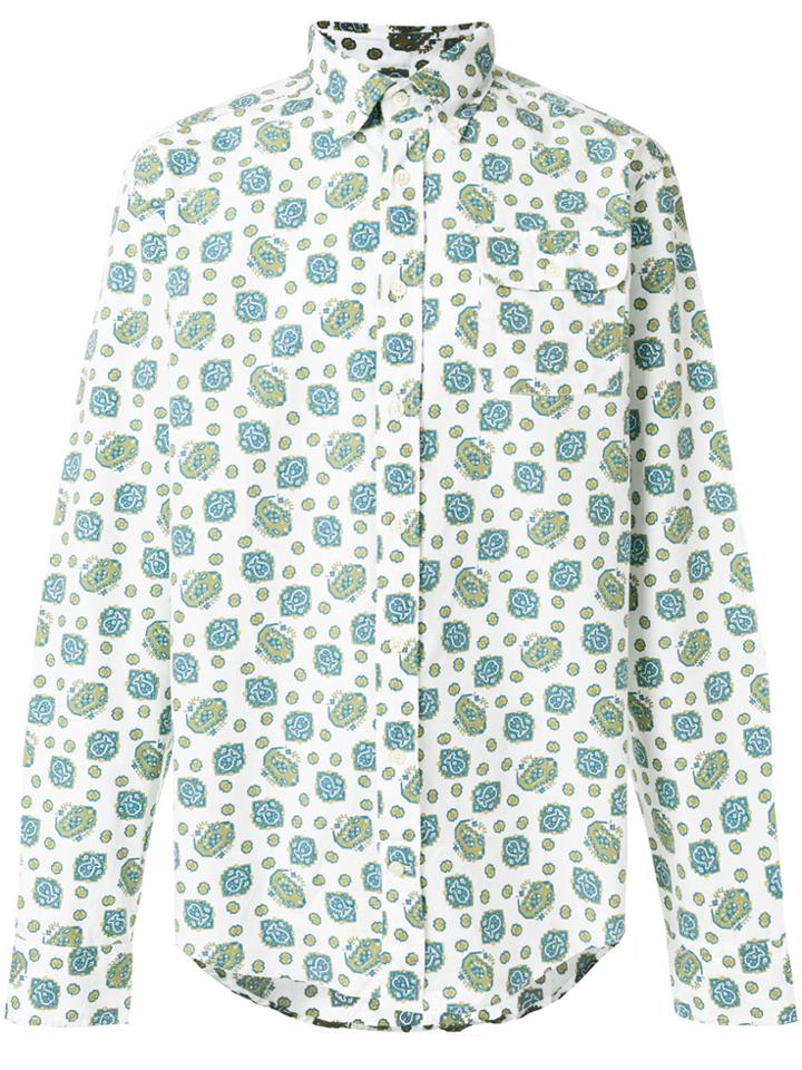 Gant By Michael Bastian Paisley Poplin Shirt - White