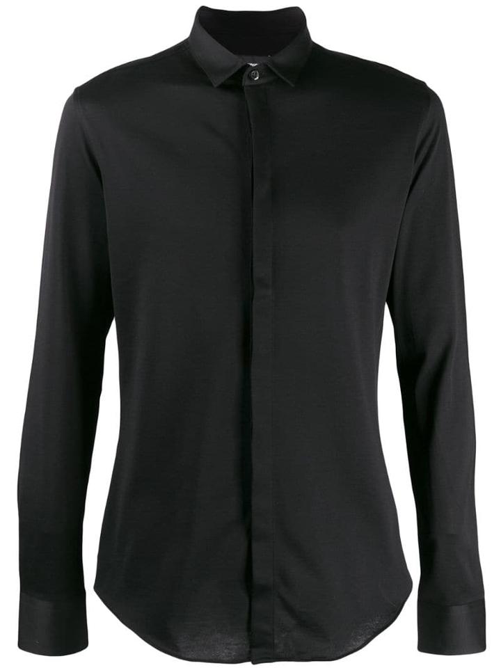 Emporio Armani Poplin Shirt - Black